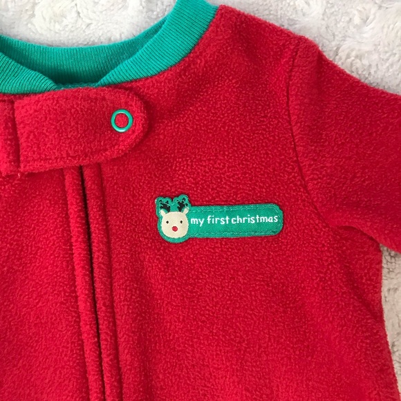 Small Wonders My First Christmas Fleece Sleeper - Picture 2 of 5